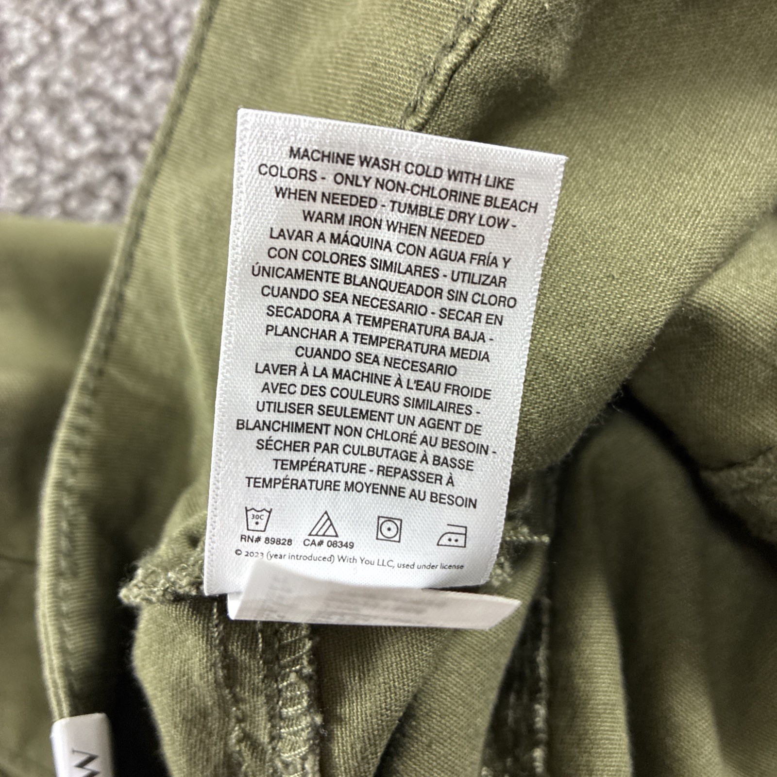 NEW Jessica Simpson Burnt Olive Green Cargo Adjustable Leg Pants, Sz 22W