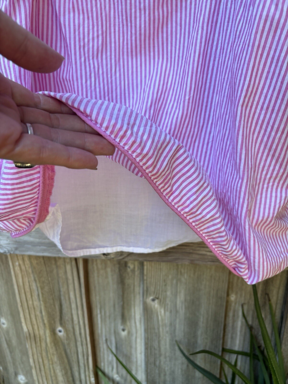 Gap Cami Summer Top Side Zip W 12 Pink White Stripes Lined Fresh Chic Straps