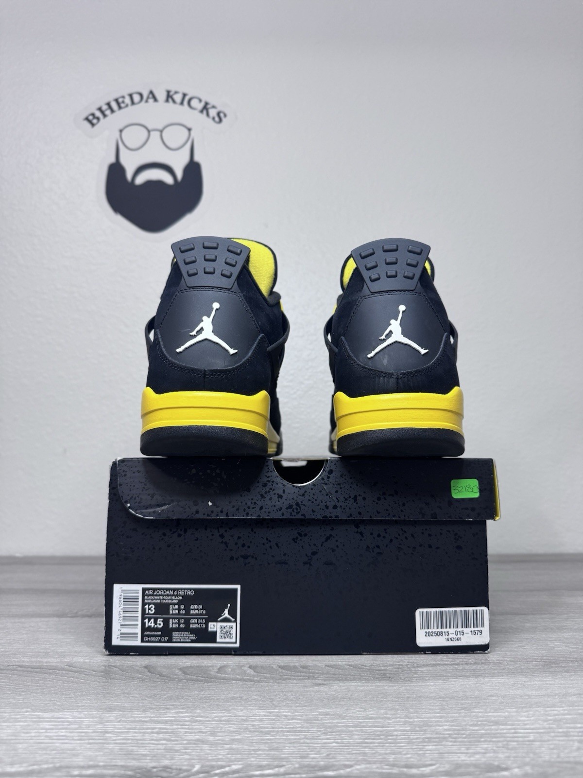 Size 13 – Air Jordan 4 Thunder Retro Size 13 Mens Black Sneakers 2023 DH6927-017