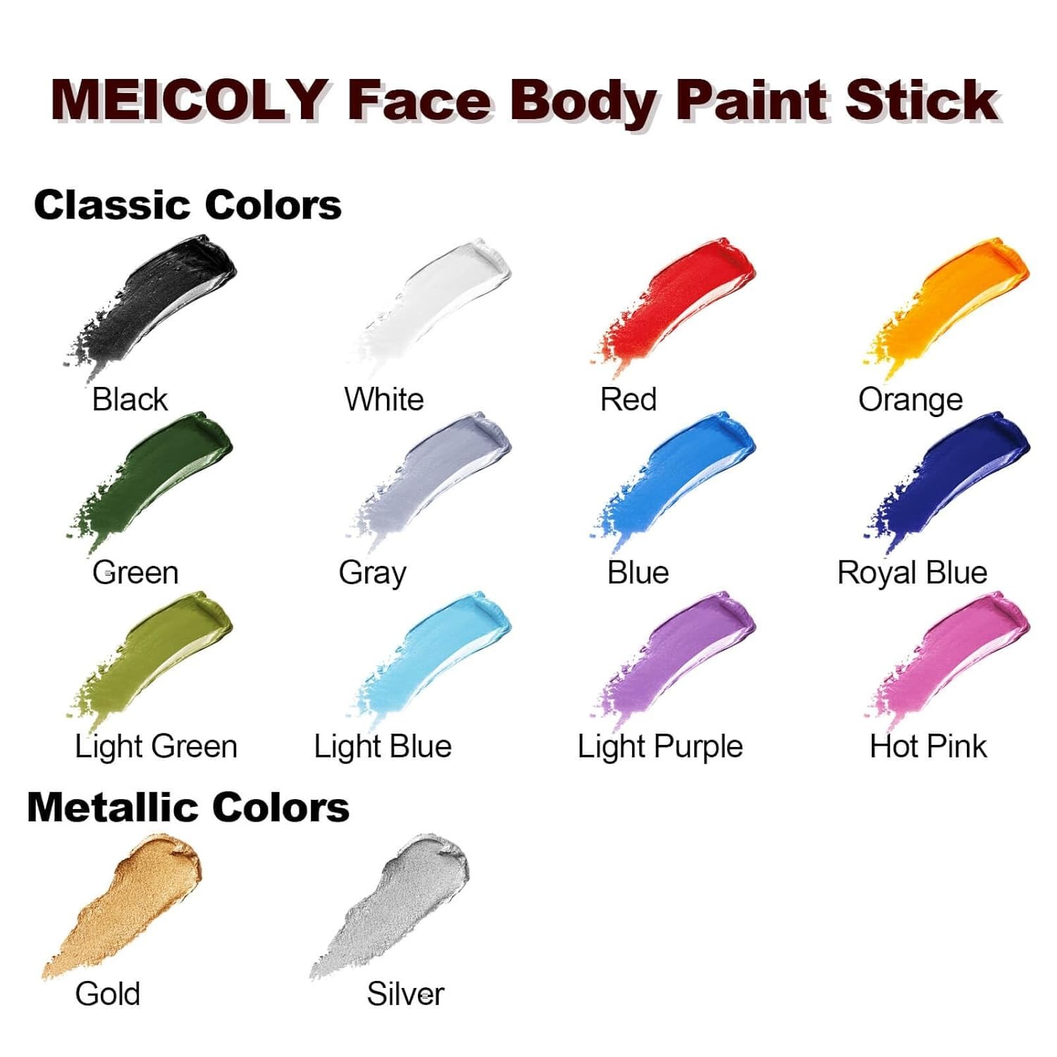 Complete Your Halloween Look with 1.06 Oz Silver Face Paint Stick – SFX Ready!