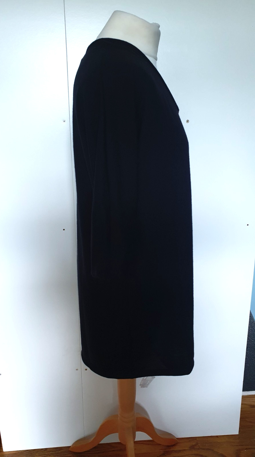 Kim & Co V Neck Tunic Soft Touch Dolman Sleeve Black bx4 New Tags Size XS