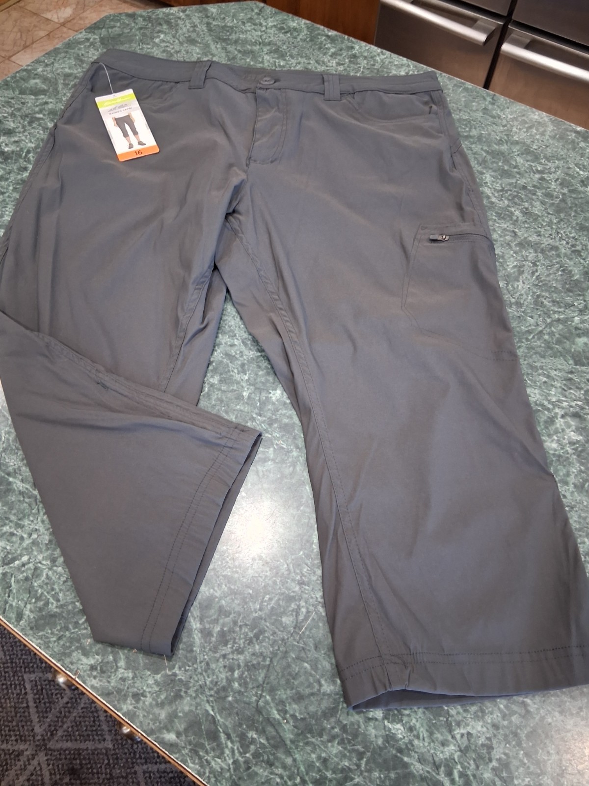 Eddie Bauer 16 Waterproof Rainier Tech Capri Active Pants UPF 50 Lightweight NWT