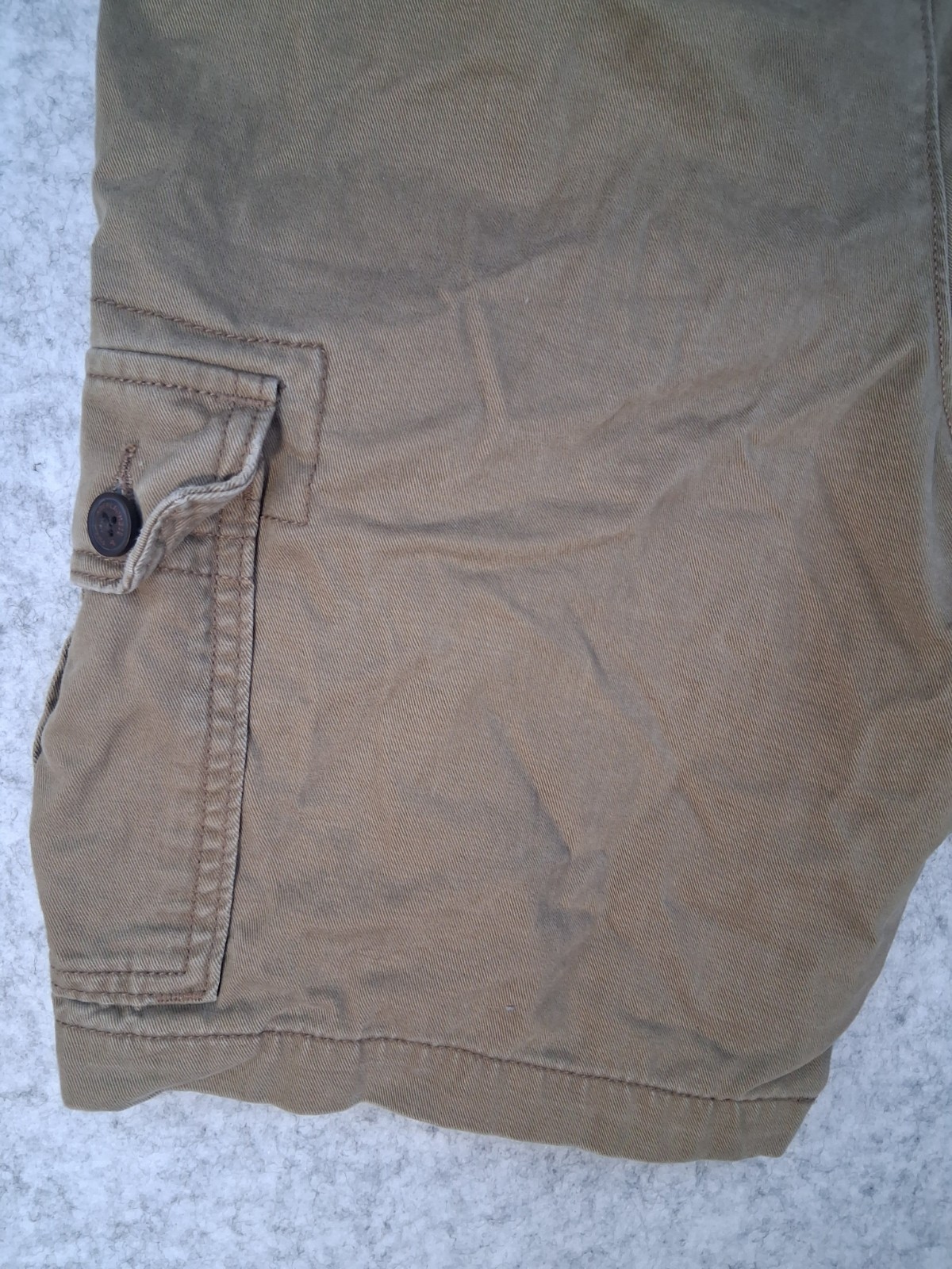 Ambercrombie Fitch Cargo Shorts Men 30 Tan Khaki Utility Military Pocket Cotton