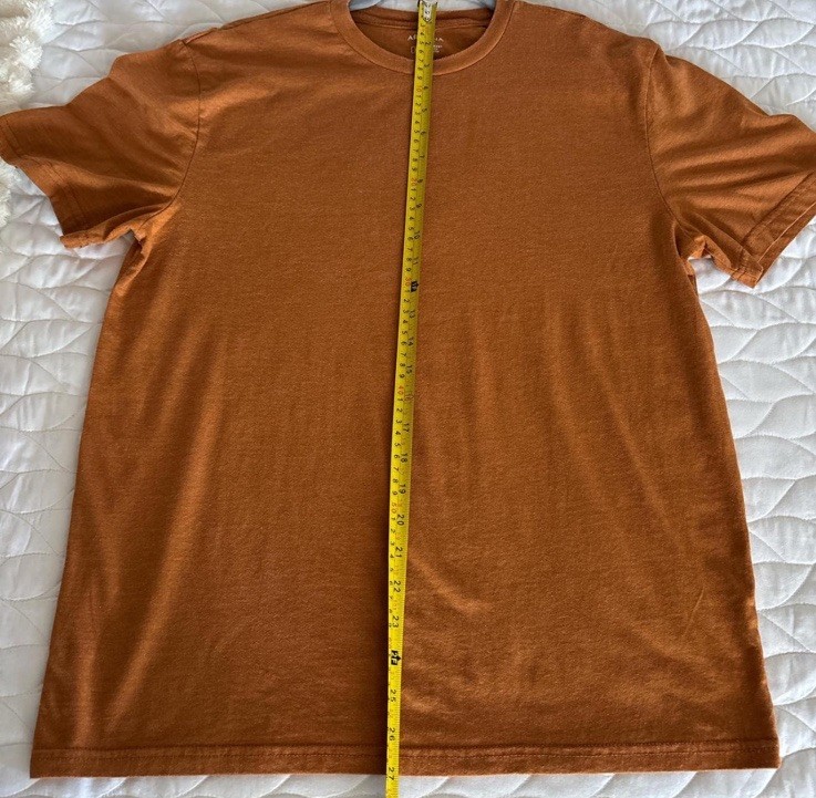 🪴Arizona Jean Co Brown Solid Crew Neck Short Sleeve Knit Cotton Blend T-Shirt M