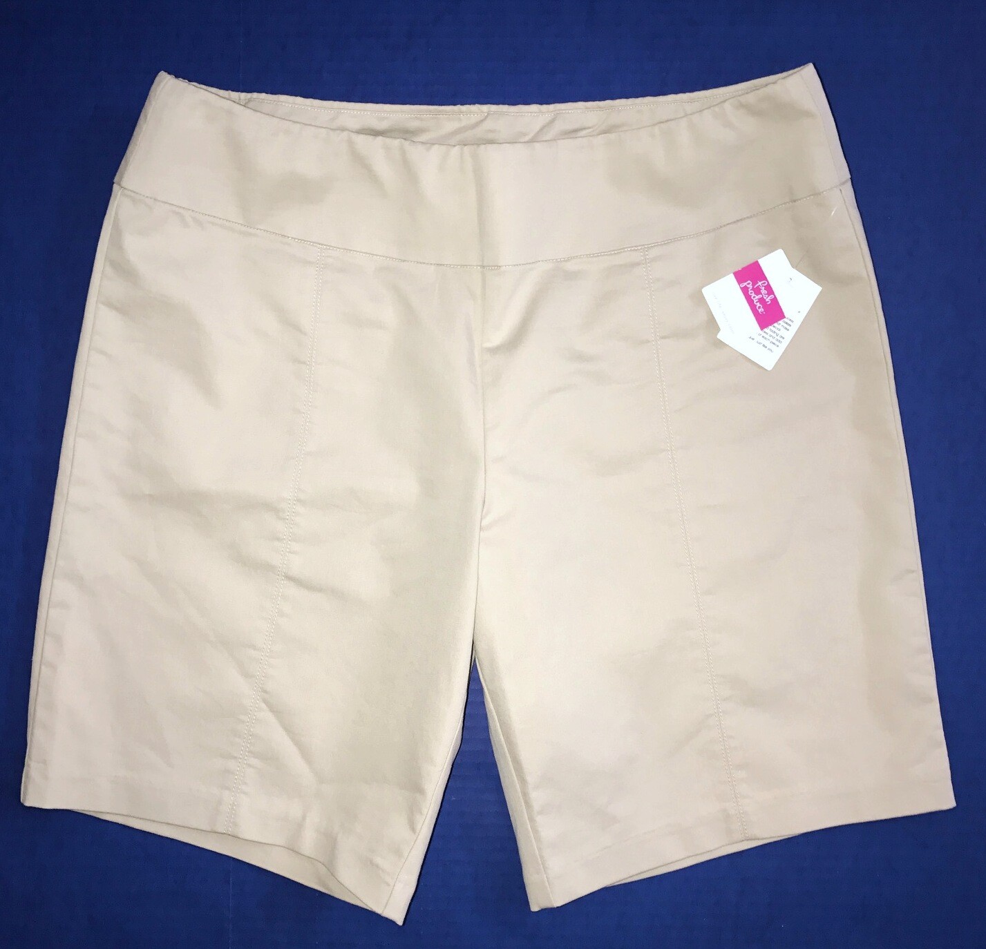 FRESH PRODUCE Small Washed Khaki BEIGE SOPHIA Stretch Shorts $65 NWT New S TPP