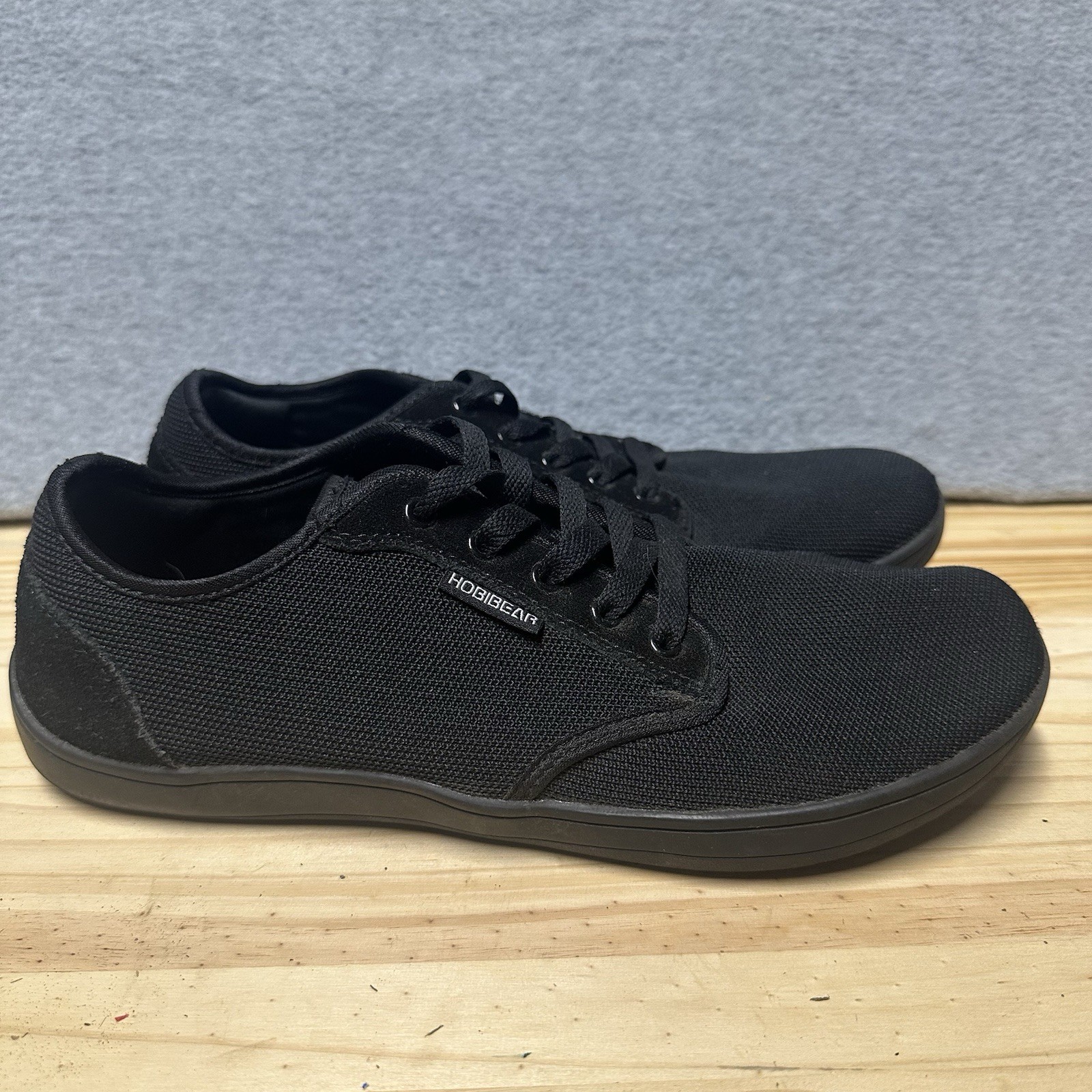 Hobibear Unisex Size 40 Shoes Black Laceup Barefoot Minimalist GS6968