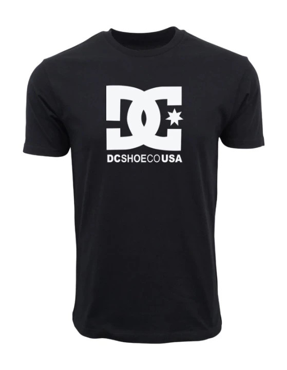DC-SHOES STAR CO USA BLACK SS T SHIRT ALL SIZE