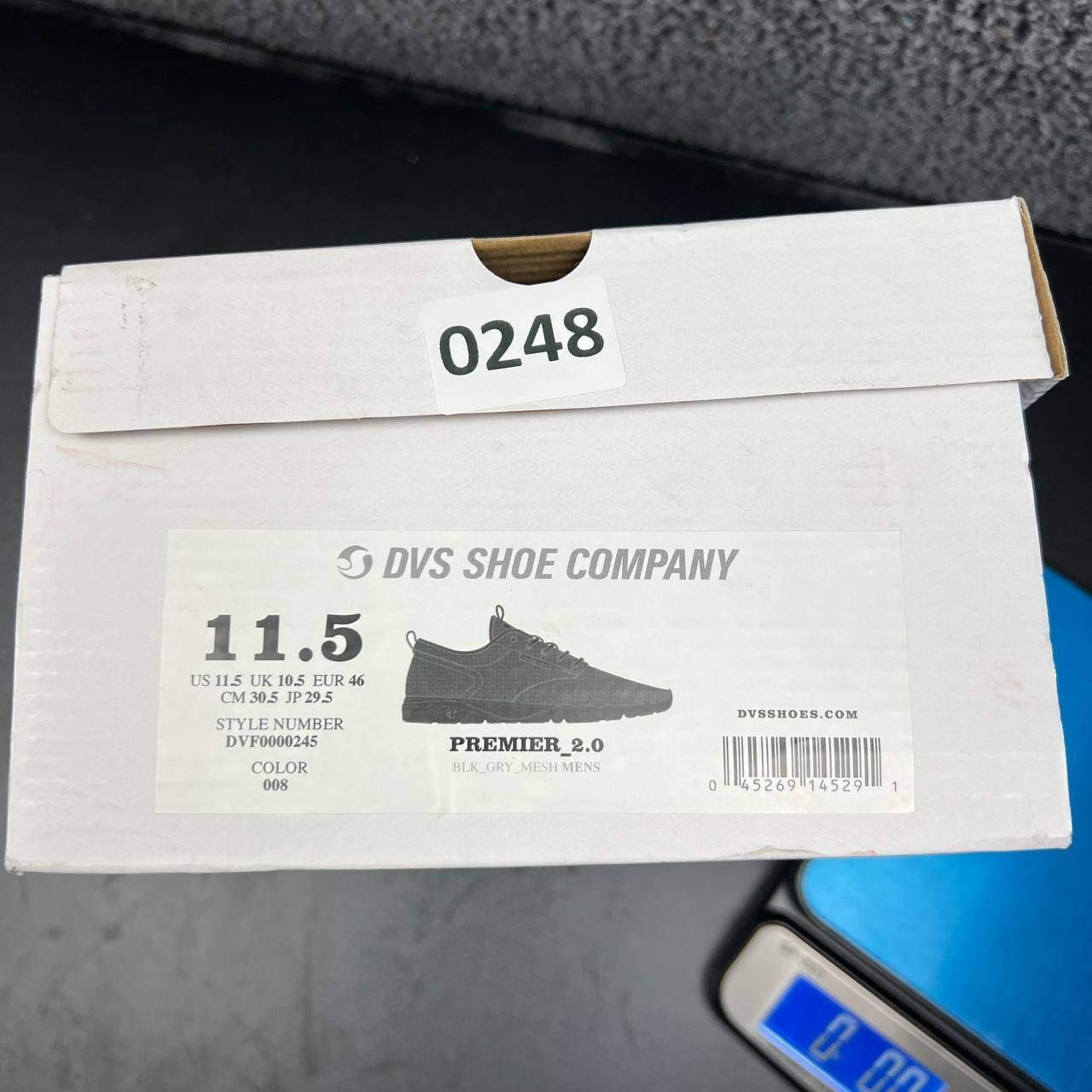 DVS Premiere 2.0 Skateboarding Shoes Men 11.5 Black Gray Lace Up DVF0000245