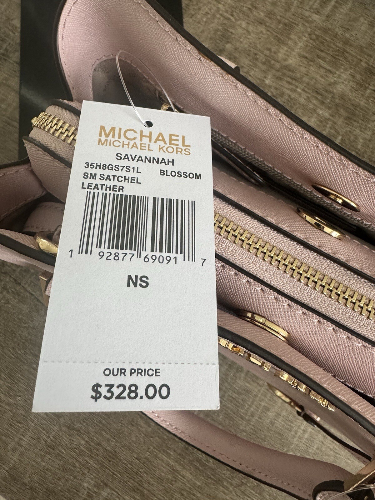 NWT MICHAEL KORS SAVANNAH BLOSSM SMALL SATCHEL SAFFIANO LEATHER