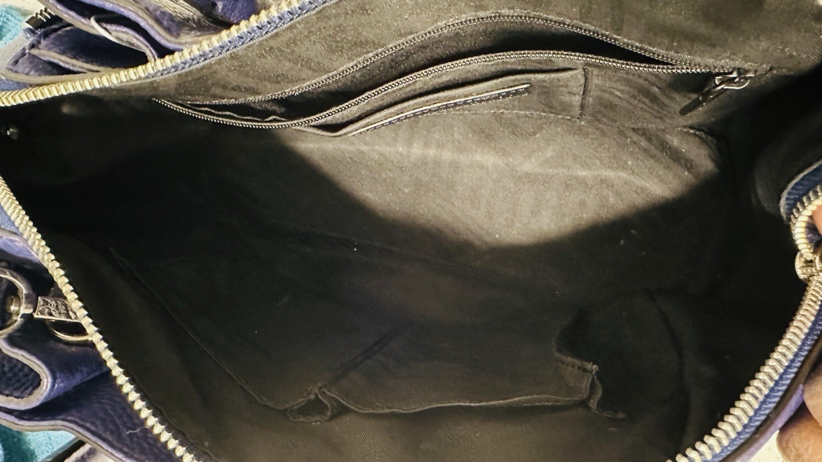 Rebecca Minkoff Mini Perry Leather Dark Blue Crossbody Bag