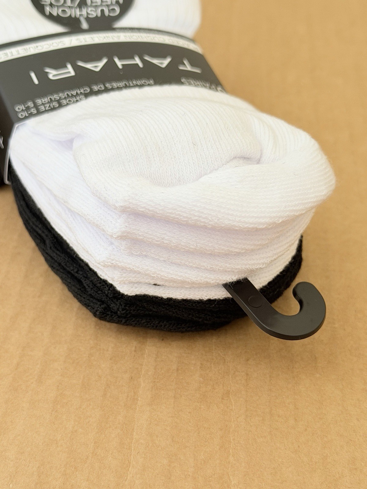 Tahari Cushioned Sole Anklet Socks 5 Pairs Women’s Size 5-10 White/Black