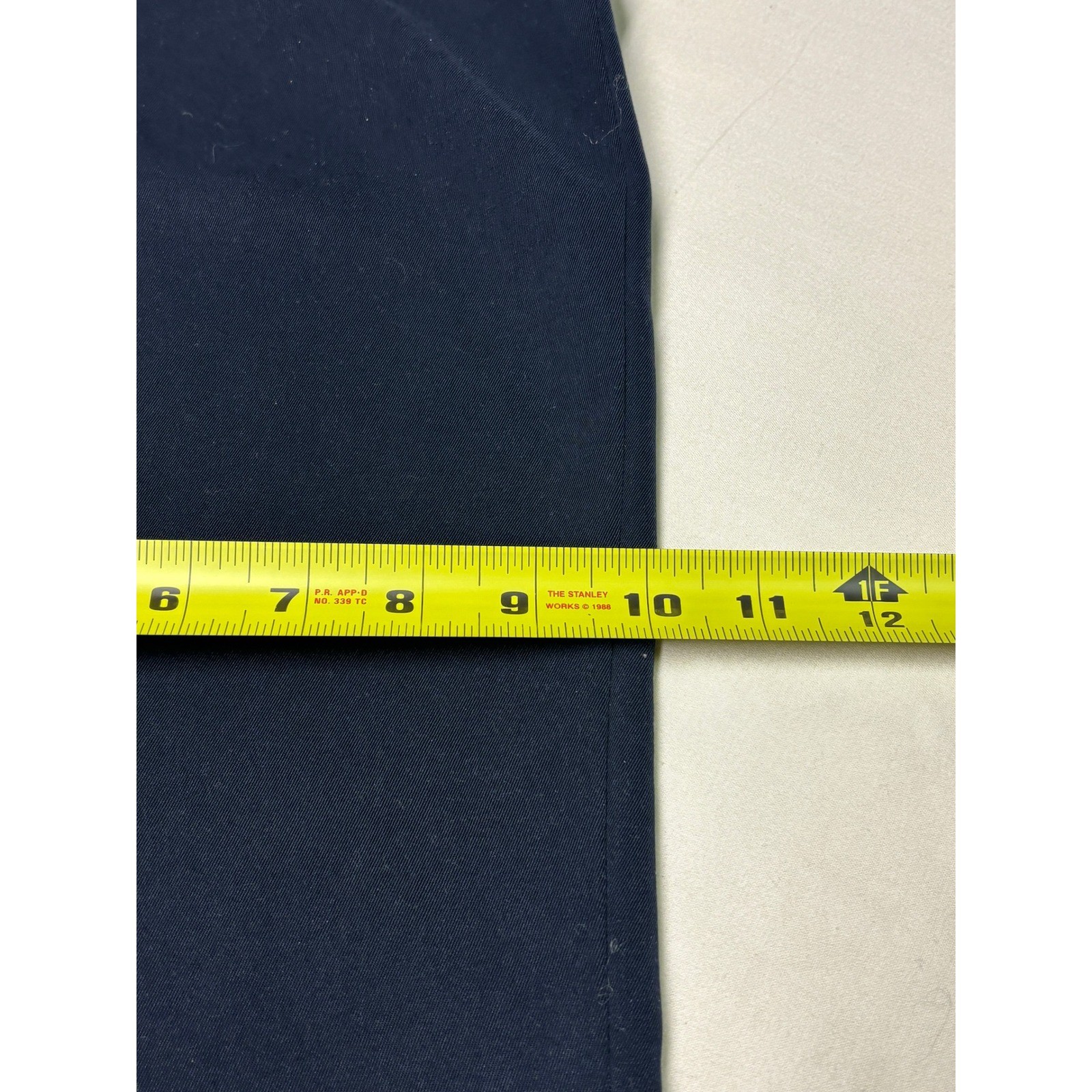 LL Bean Mens Navy Polyester Dress Pants Waist 36 Inseam 30 Flat Front YKK Zip