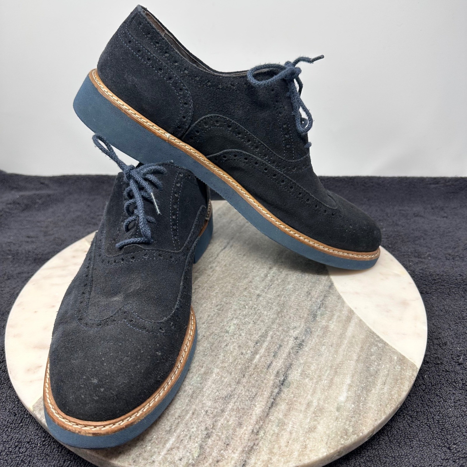 To Boot New York Adam Derrick Suede Wingtip Oxford Shoes Mens 11.5 Made in Italy