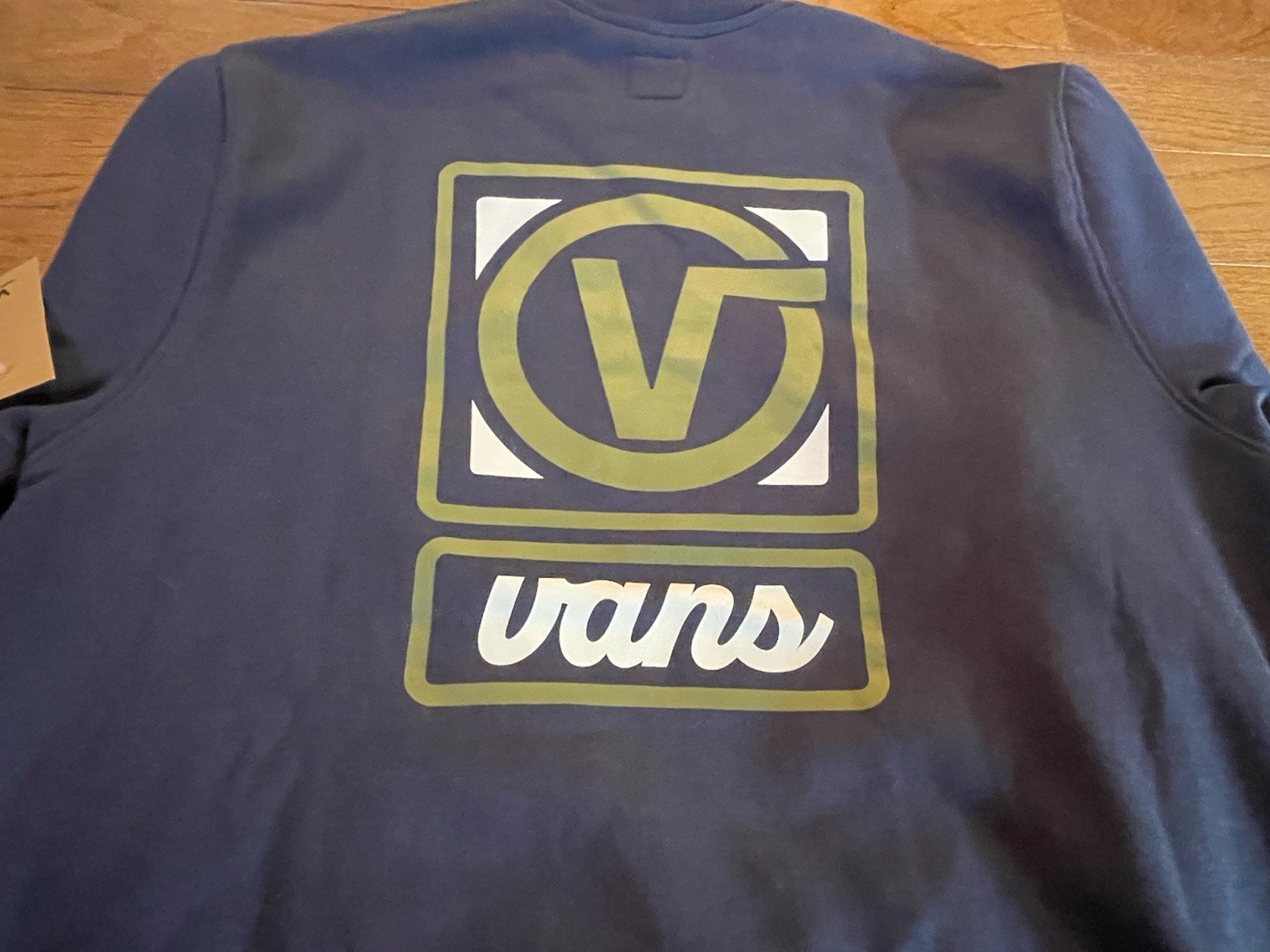 Vans Crew Sweatshirt Navy Classic Logo Pullover Men’s Size Large L NEW