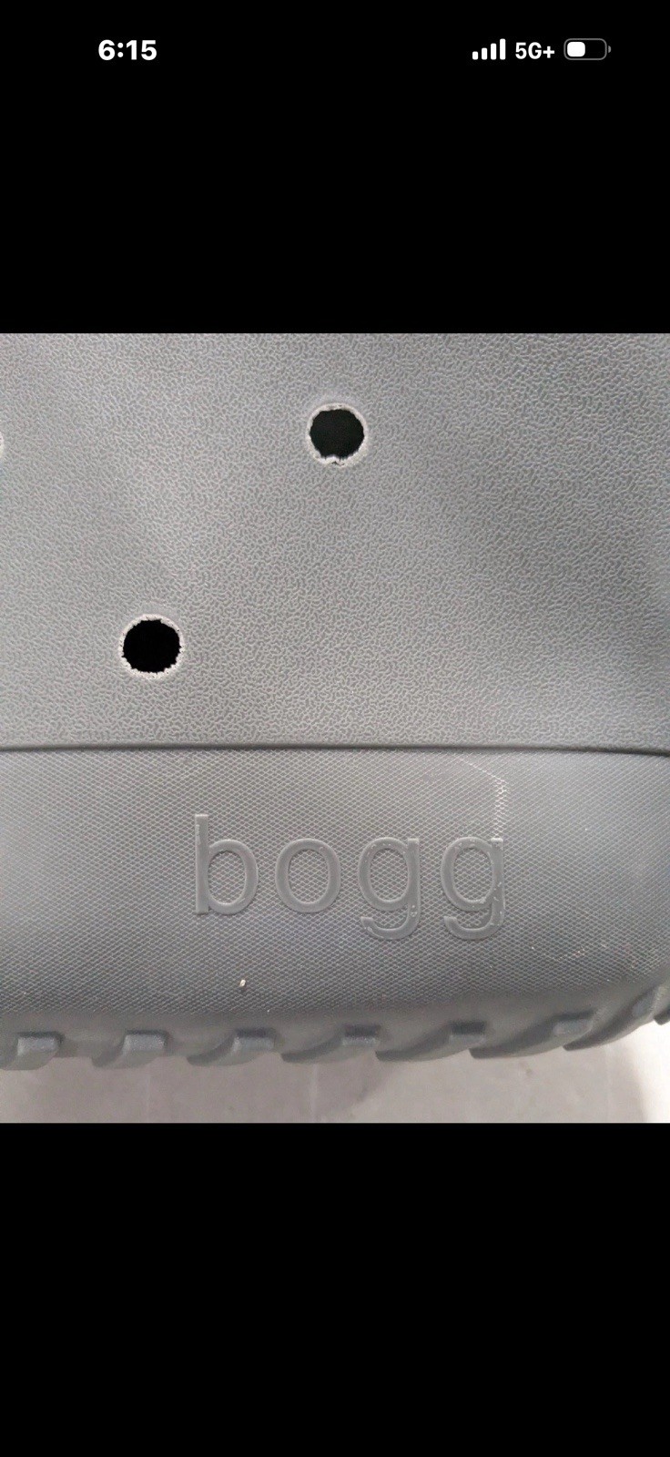 Authentic Small Bogg Bag Gray Waterproof Washable EVA Beach Pool Tote