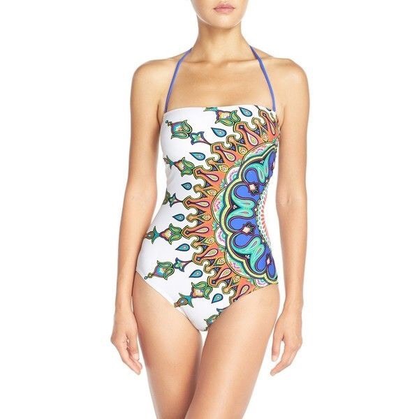 NWT $148 Sz 10 TRINA TURK KASBAH LACE-BACK ONE PIECE GORGEOUS!