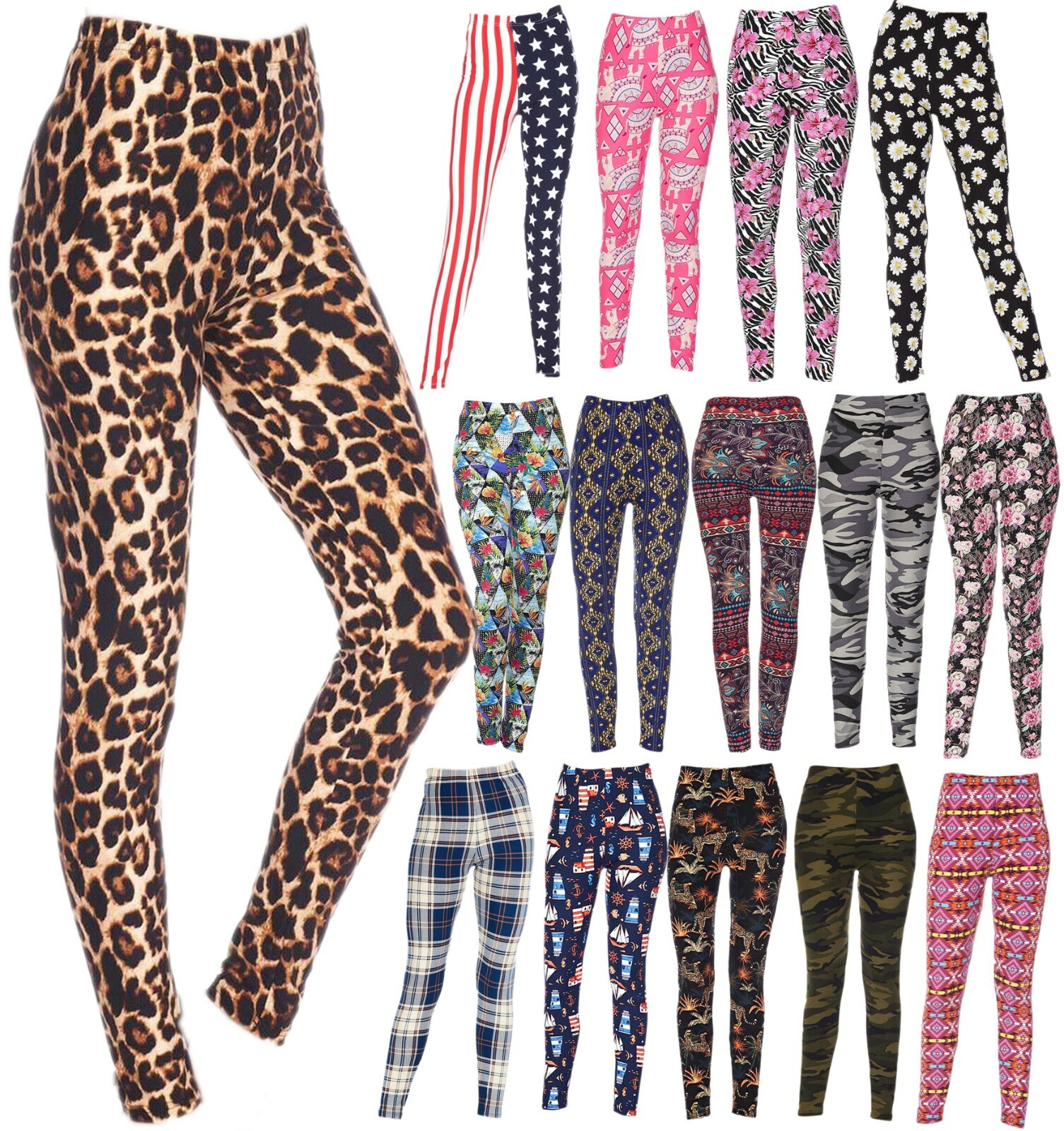 Women’s Printed Brushed Buttery Soft Leggings Regular / Plus Size