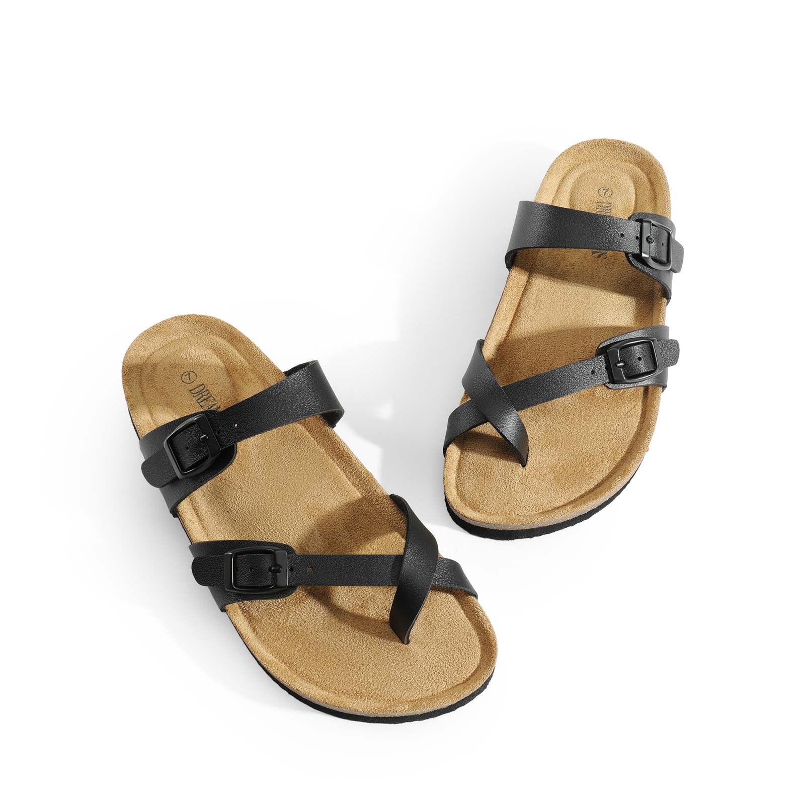 Women Footbed Open Toe Thong Slide Sandals Comfortable Slip On Casual Sandals
