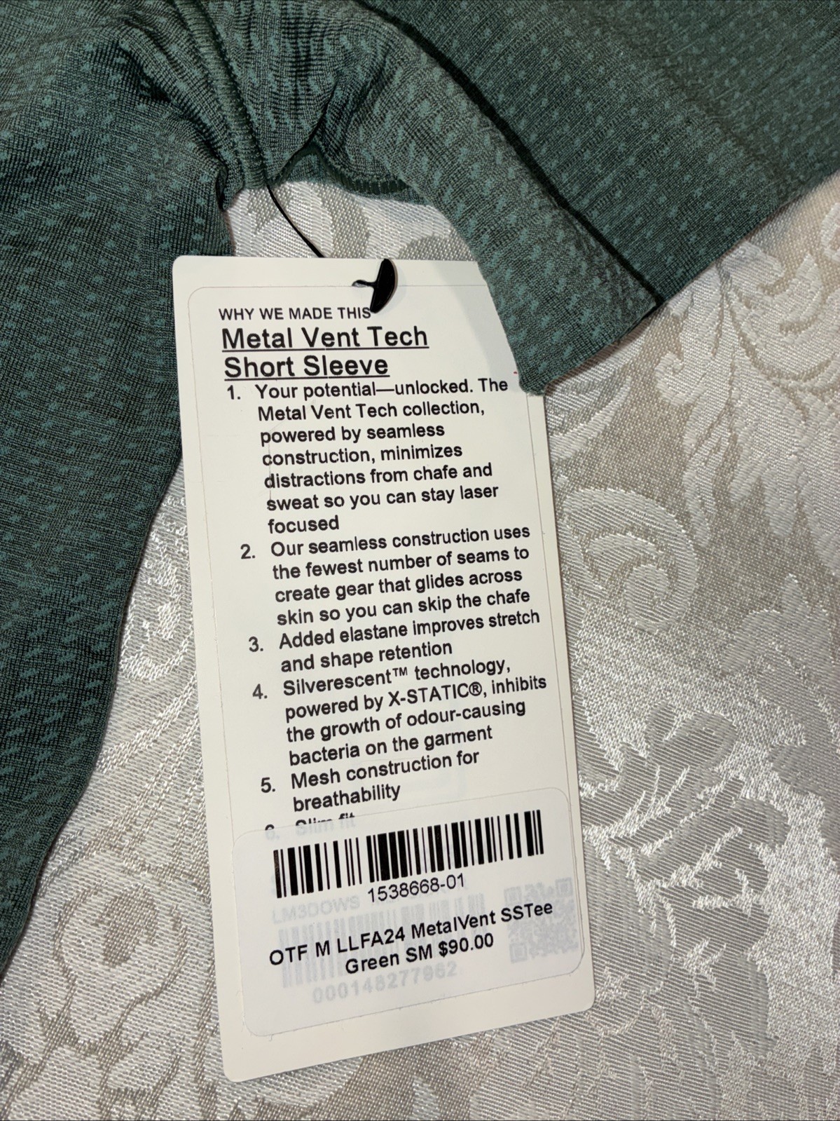 Lululemon Orangetheory Fitness Trust The Science Graphic Metal Vent Tech Shirt S