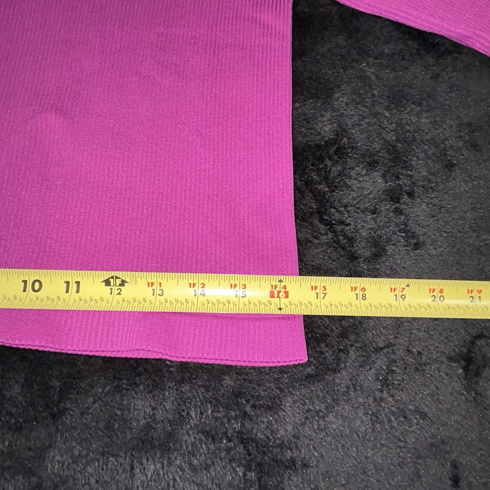 Liz & Sara Shirt Women’s M Magenta Ribbed Mock Turtle Neck 1/4 Zip Mid-Length