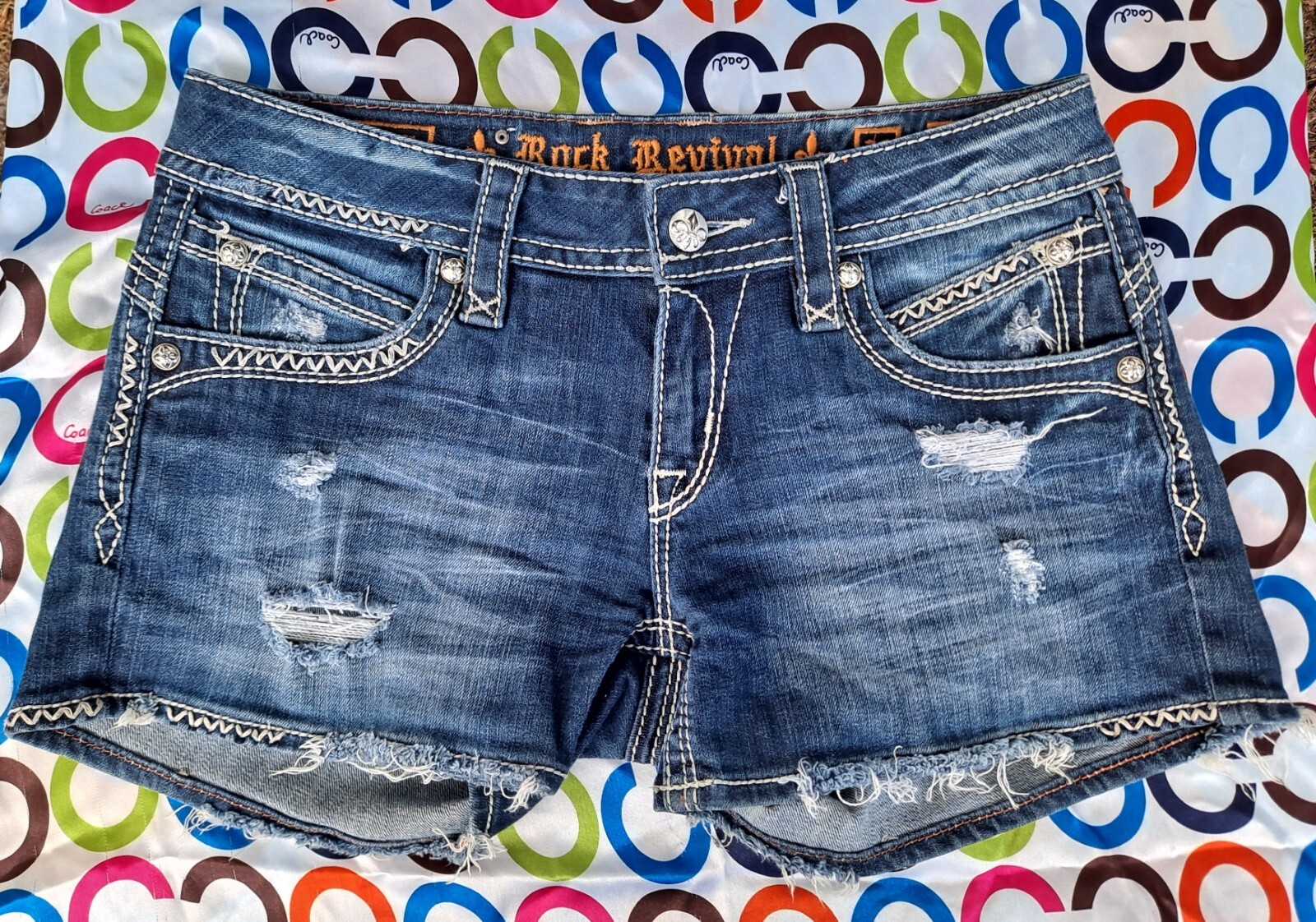 Rock Revival Becky Dark Wash Jean Shorts