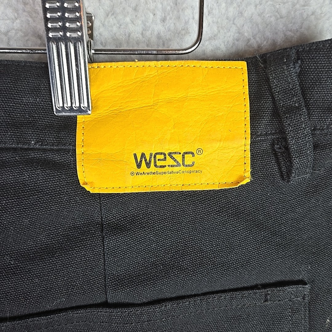 WESC Carpenter Shorts Mens Size 36 Black Heavyweight