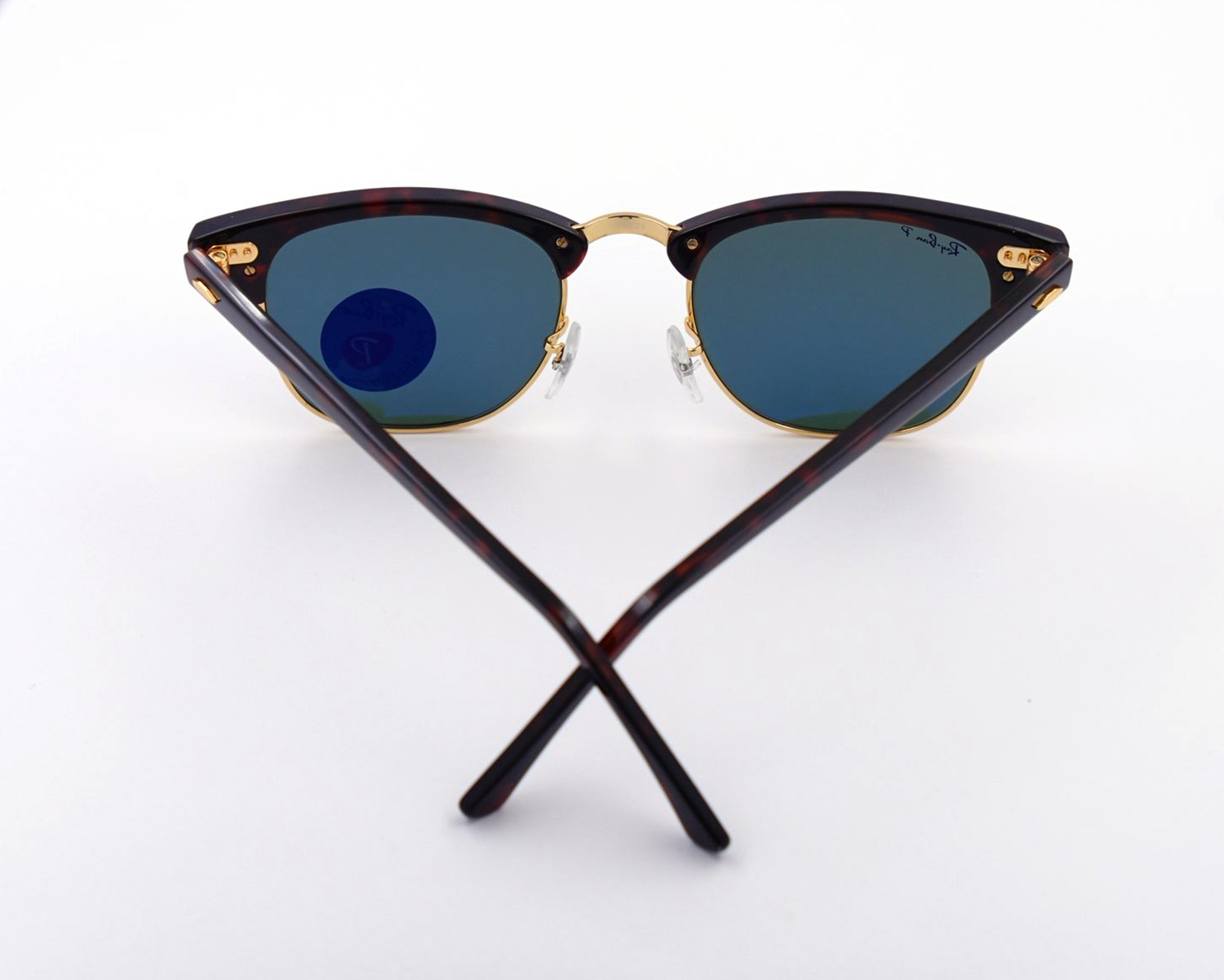 Ray-Ban Sunglasses RB3016 Clubmaster Tortoise Frame Polarized Green Lens 51mm