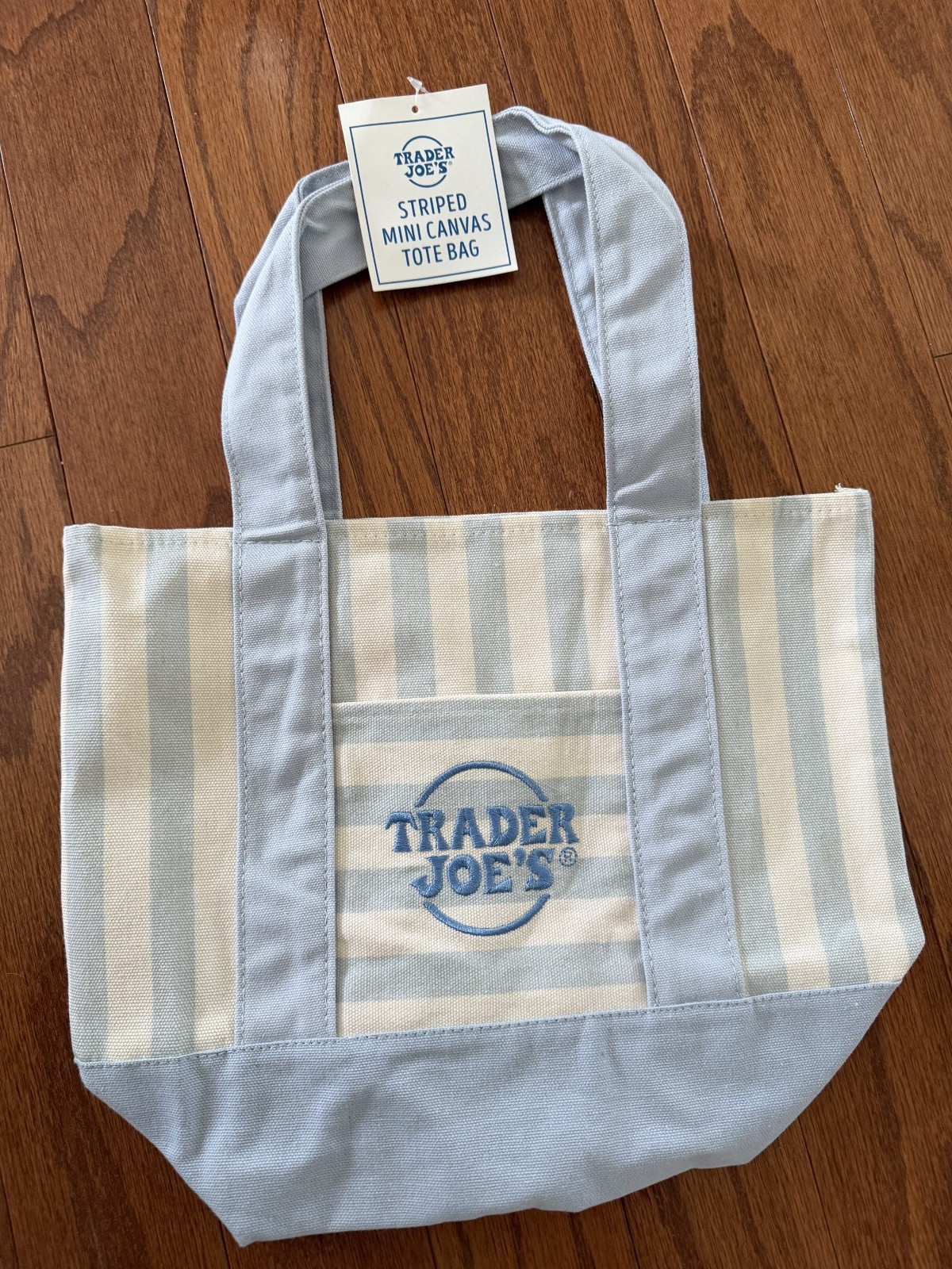 Trader Joe’s Mini Pastel Striped Canvas Tote Bag Set of 4 NWT 2026 Spring Mini