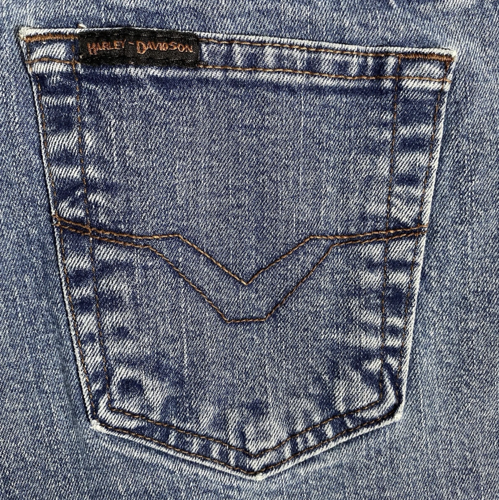 Harley Davidson Jeans Womens 14P Blue Straight Leg Mid Rise Medium Wash Denim