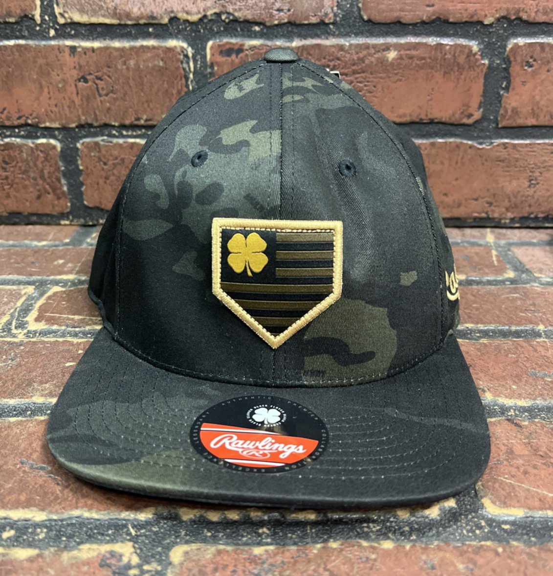 Rawlings Black Clover 110 Flex Tech-Live Lucky-Black Camo Snap Back Hat