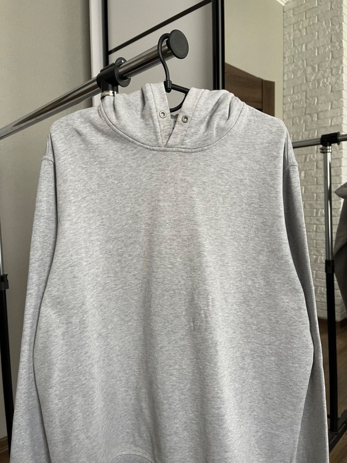 Asket Hoodie Pullover Gray Men Size Medium