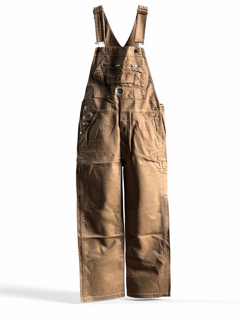 Berne Mens Vintage Washed Brown Duck 100% Cotton Bib Overall