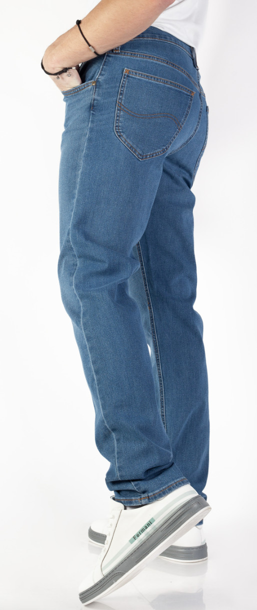Lee jeans mens Daren regular waist slim leg stretch ‘Mid Worn Blue’ SECONDS L40