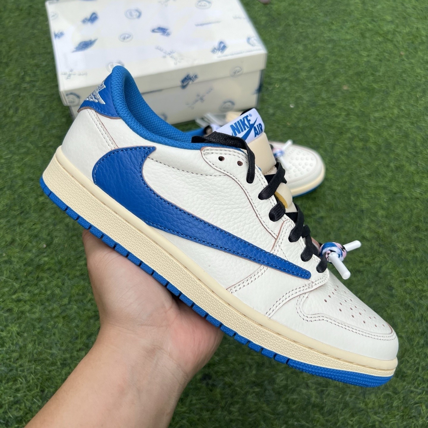 AJ 1 Retro Low OG SP T S Sail Military Blue DM7866-104 Men’s Shoe Sizes 4-14
