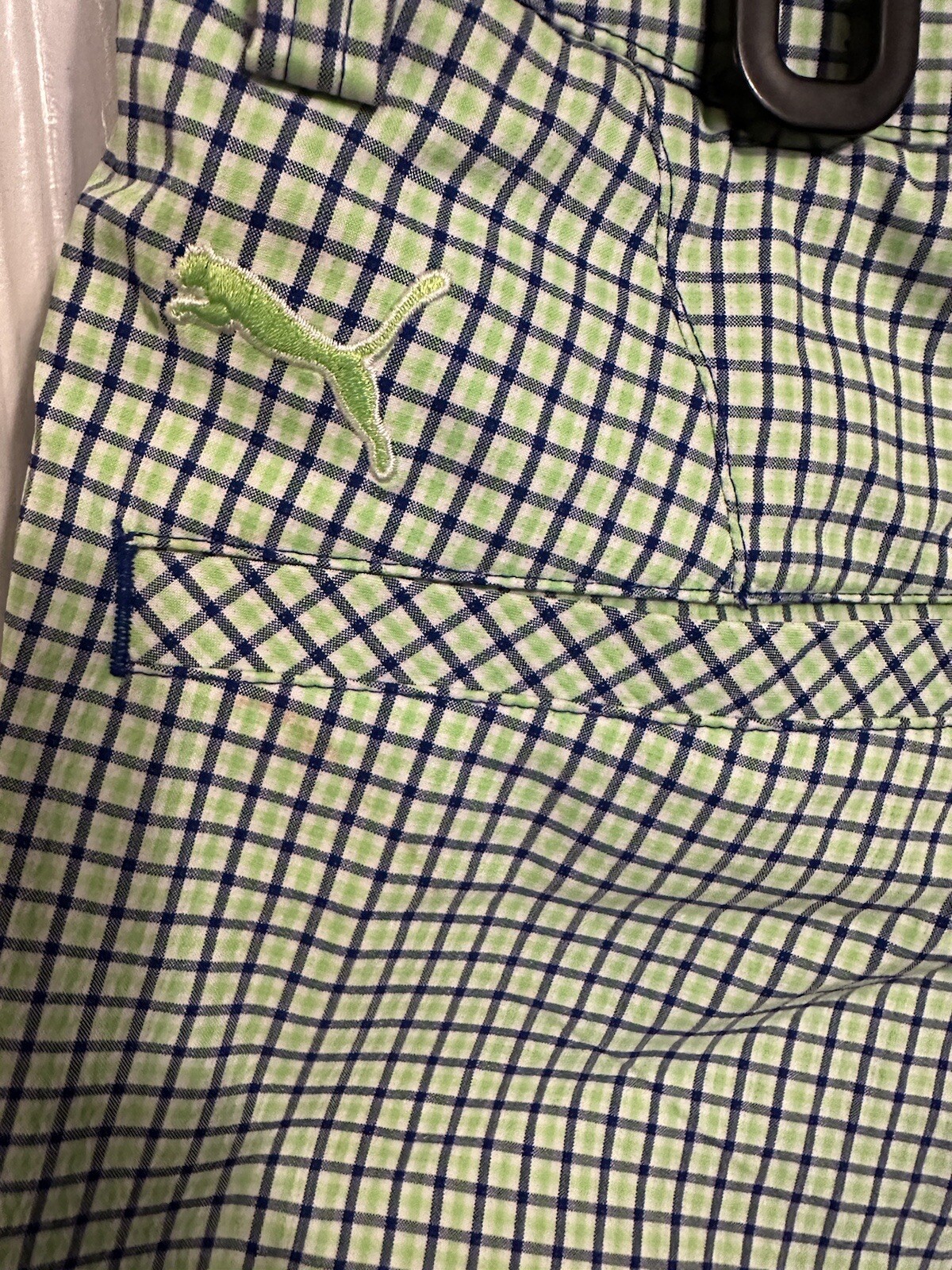 Men’s Cobra Puma Golf Plaid Short Lime Green 38