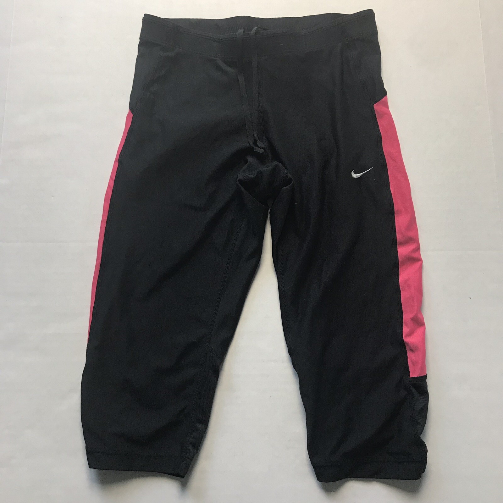 Nike Black Pink Crop Athletic Tight Back Pocket Size Small a1009