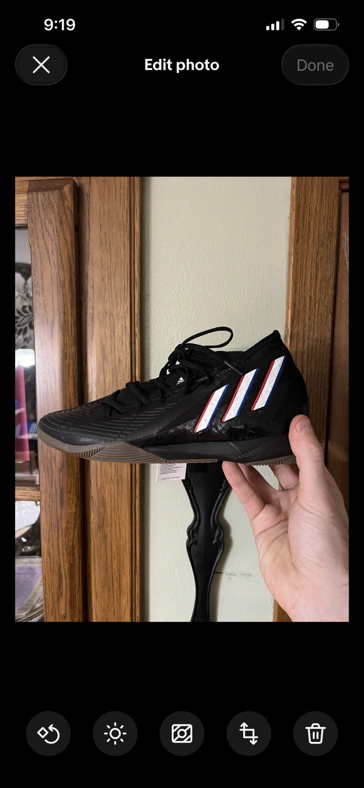 mens adidas predator edge.3 indoor soccer cleat size 11 (GX0020) no box