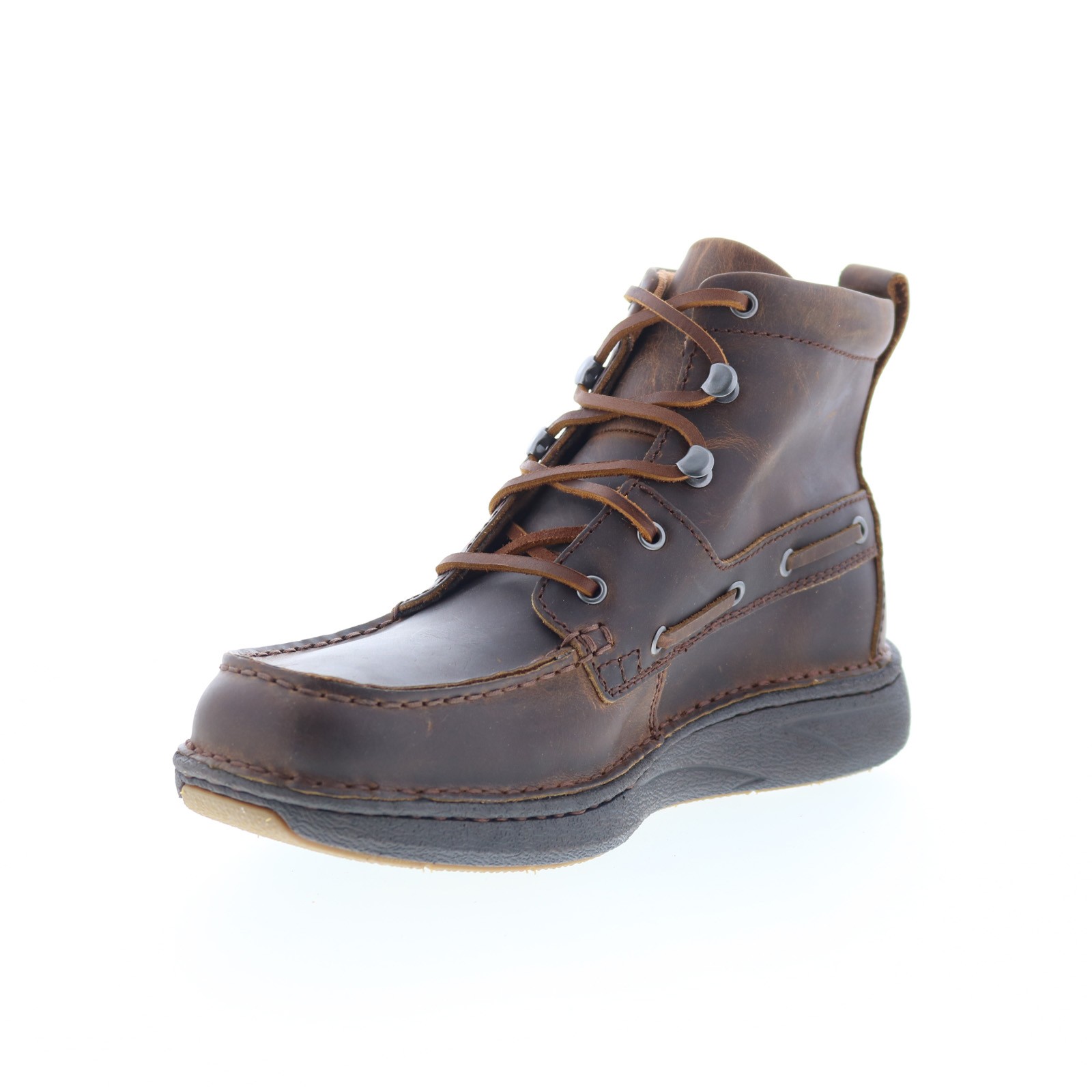 Justin Boots Mocc Toe Lacer JM450 Mens Brown Leather Casual Dress Boots