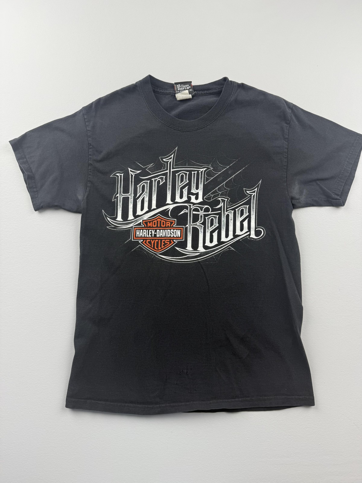 Harley-Davidson Shirt Mens Medium Black Harley Rebel Graphic Tee Speedway Biker