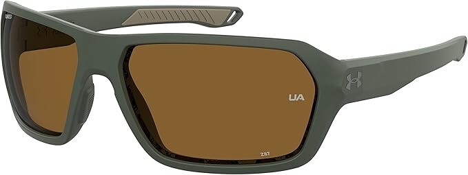 New Under Armour Polarized Men’s Sunglasses RECON 0DLD/6A Matte Green Brown 64mm