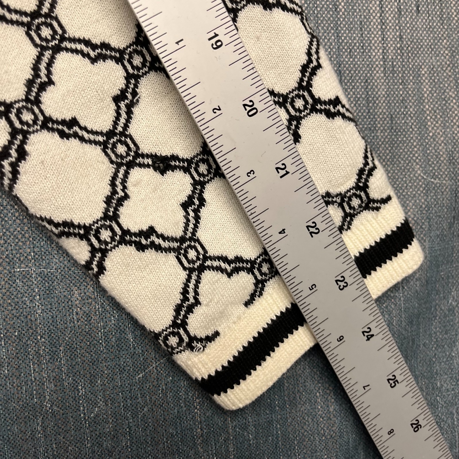 Talbots Plus Women’s Cardigan Tank Set Size 1X White Black Gold Button Sweater