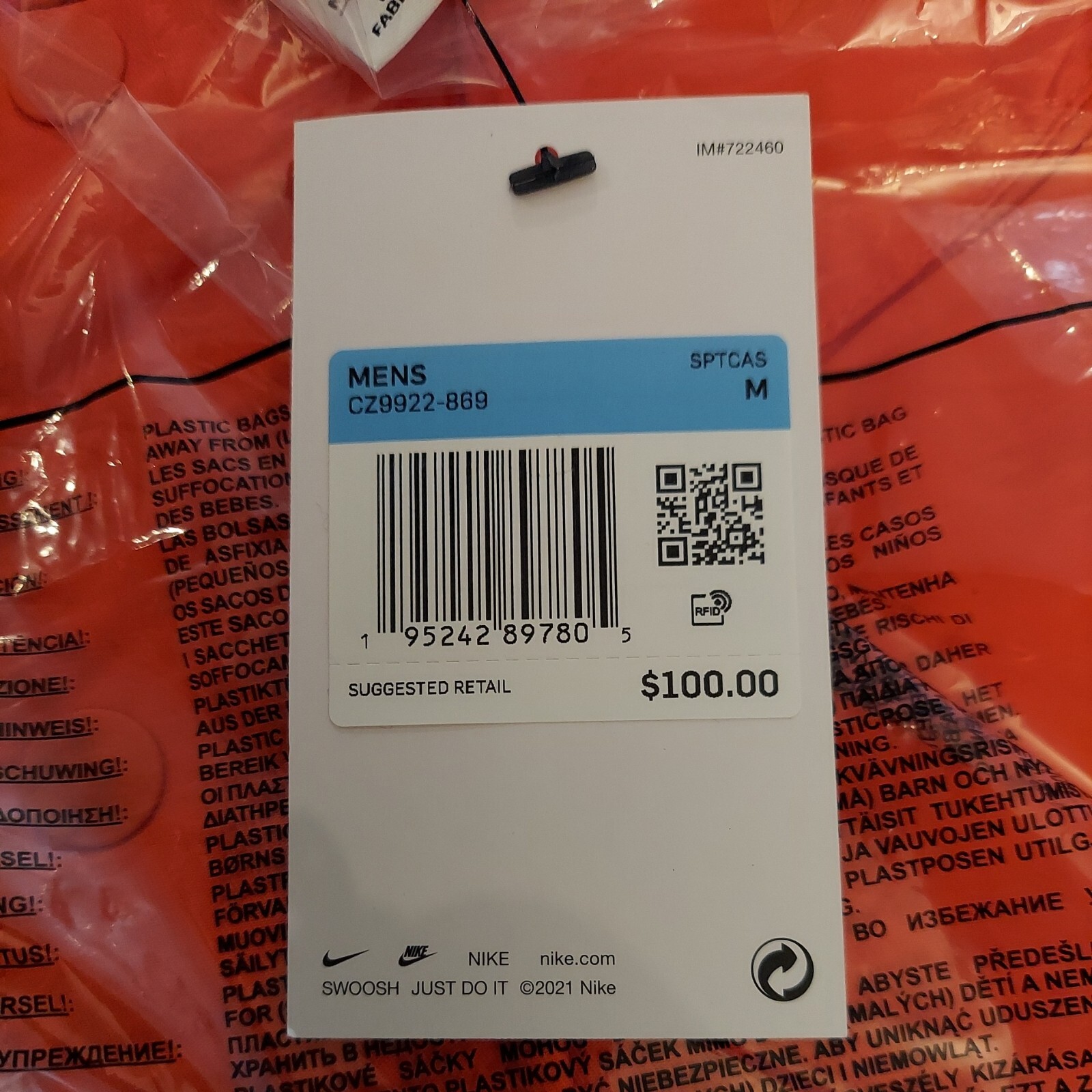Nike M65 Field Jacket Orange CZ9922-869 Men’s Size M