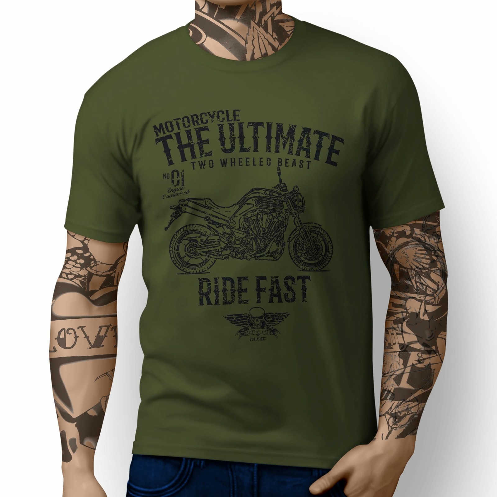 JL* Ultimate Illustration For A Yamaha MT-01 Motorbike Fan T-shirt