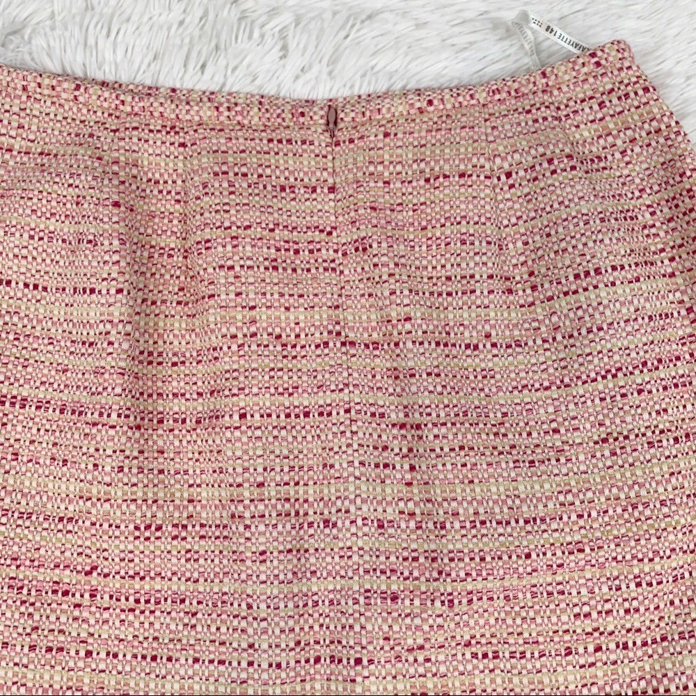 Lafayette 148 New tweed wool blend pencil Skirt knee length slit high waist