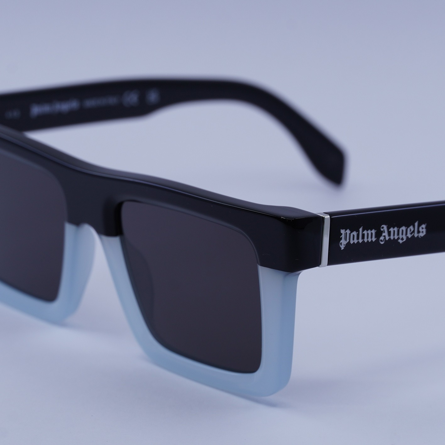New Palm Angels PERI109 NAPA 4007 Black Light Blue/Dark Grey 51-18-145 Sungla…