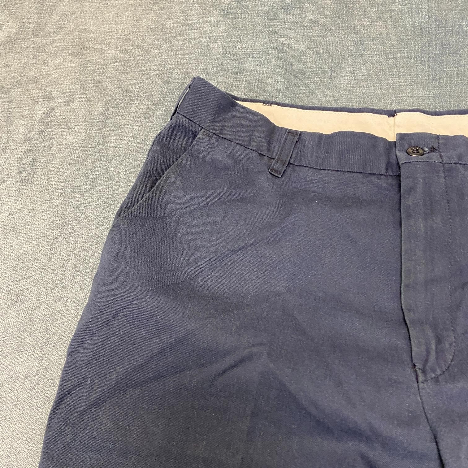 Cintas Comfort Flex Chino Pants Mens 34 Blue Mid Rise Relaxed Fit Straight Leg