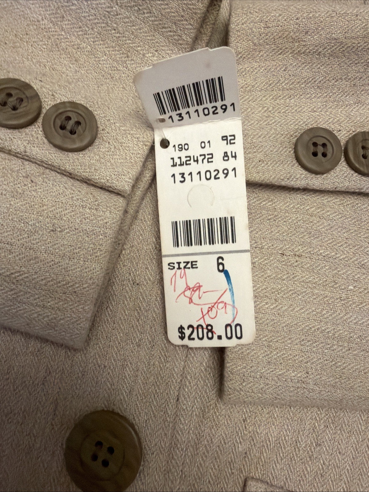 NWT Talbots Collection Beige Linen Blend Safari Style Jacket Size 6 MSRP $ 208