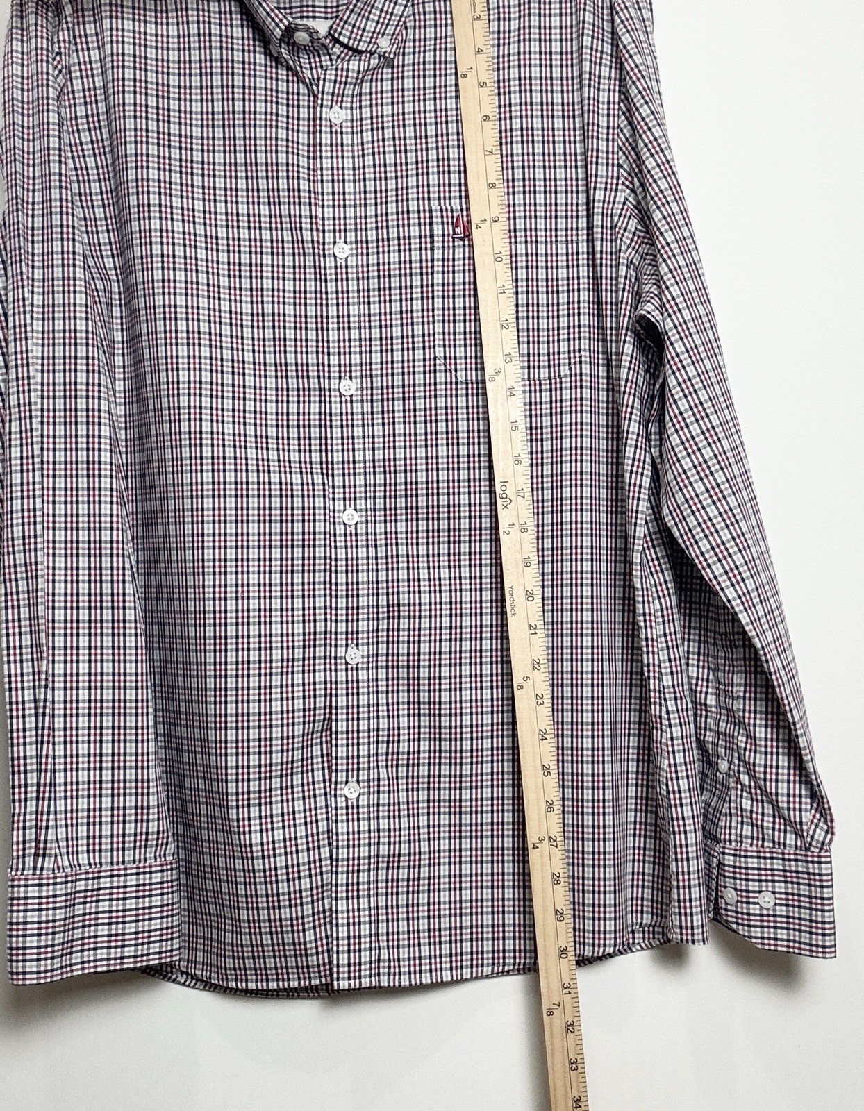 Nordstrom Men’s Shop Trim Fit Wrinkle Free Button Front Sport Shirt Men’s XL
