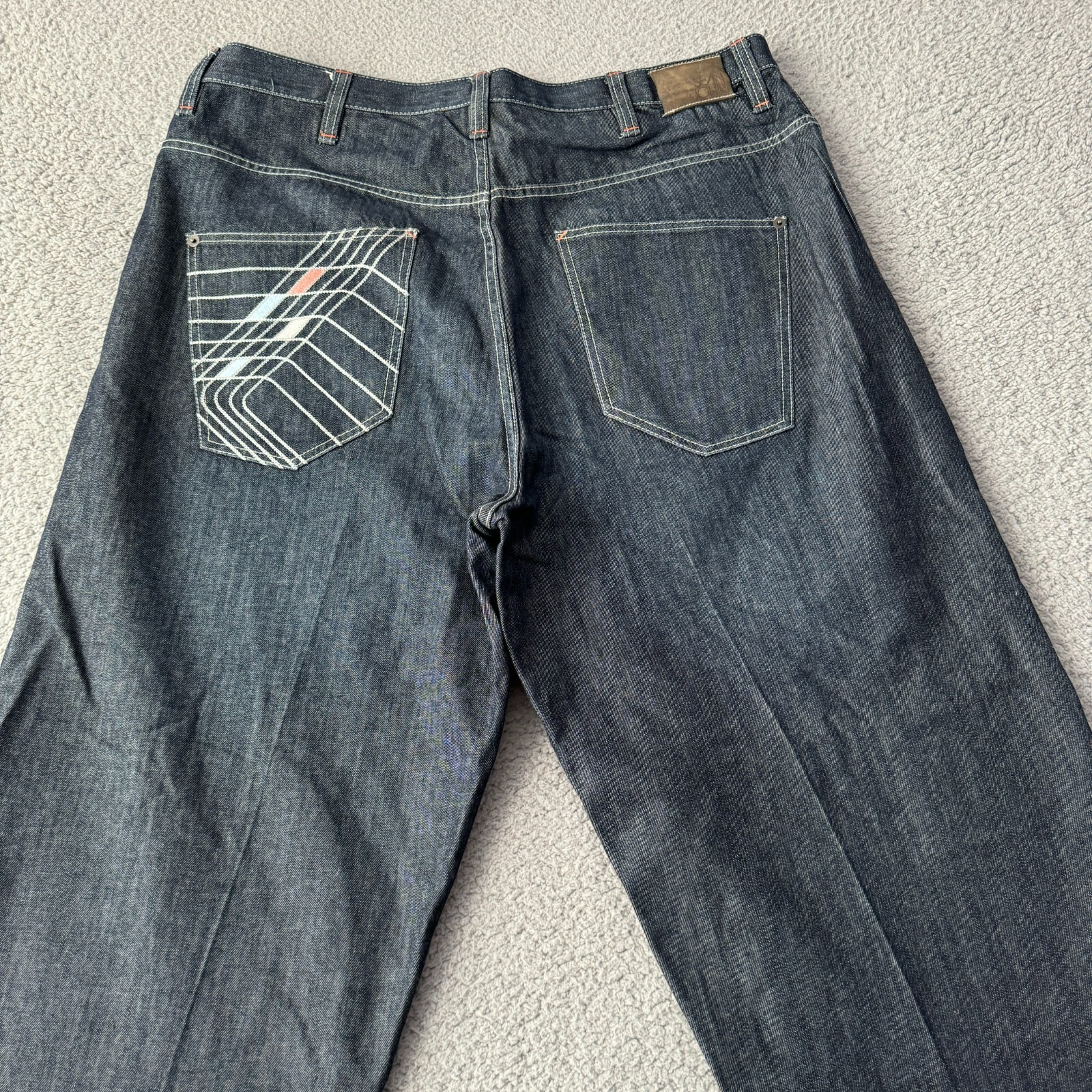 Vintage Sean John Jeans Mens 42 Tall Black Baggy Denim Pants Grunge Hip Hop 90s