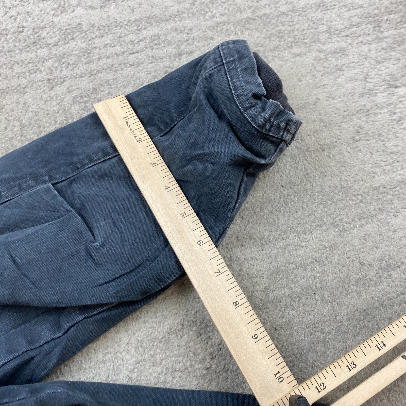 VTG Wrangler Canvas Lined Hoodie Jacket Medium Blue Quilted Full Zip Y2K Alt Men
